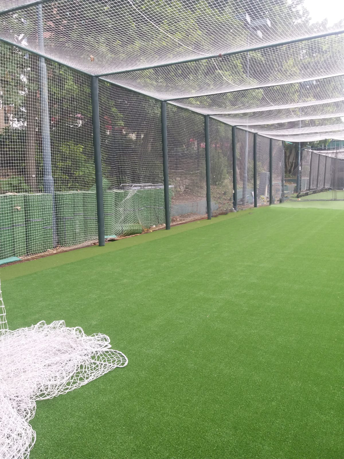 Artificial grass renovation for woodball field